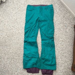 Women’s burton snowboard pants teal medium